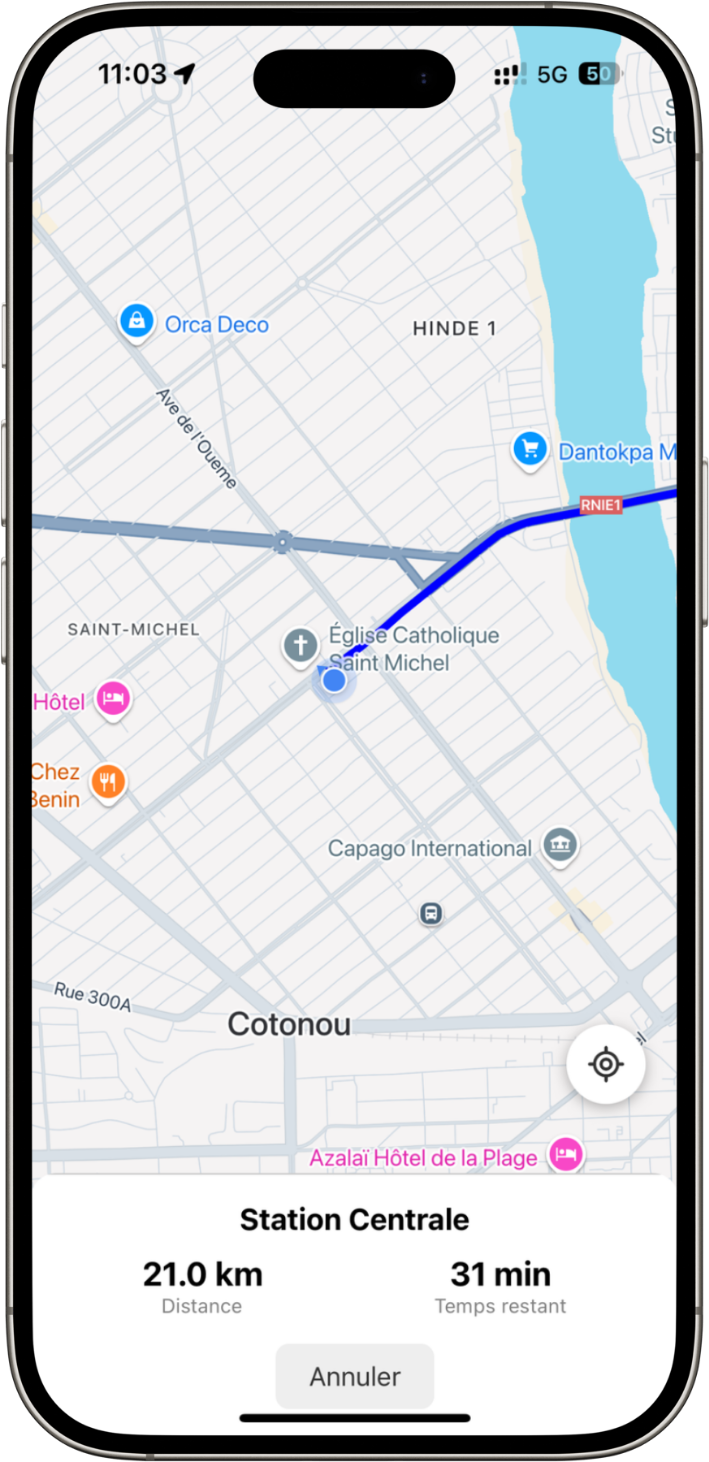 Carte des stations